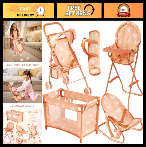 Set passeggino bambola 1 - bambola, 4