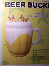 Bicchiere Gigante Gonfiabile Porta Birre Vino Ghiaccio Cestello Champagne Spuman