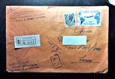 3790 BUSTA RACCOMANDATA AFFRANCATA GRONCHI LIRE 170 AZZURRO CAGLIARI 1982