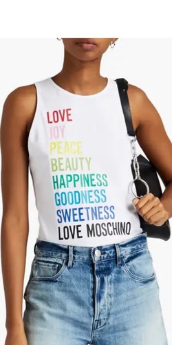 Love moschino canotta stampa - love,
