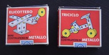Mini costruzioni in metallo tipo meccano Giocas Gio - Elicottero e Triciclo