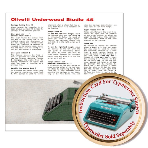 Olivetti studio typewriter - studio, 45
