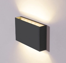 Lampada da Parete Esterna DAWALIGHT - 12W 3000K - Su e Giù - IP65 - Grigio Scuro