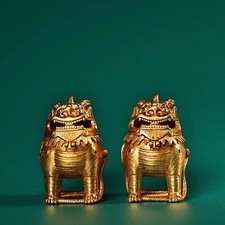 Bronze Gilded Unicorn Statue