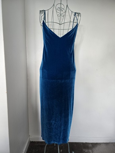 Abito zara blu velluto - zara,