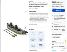 Serenelife kayak gonfiabile - kayak, 2