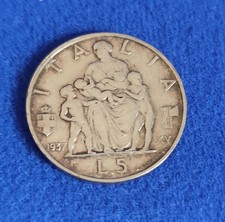 5 Lire Fecondità 1937- MONETA