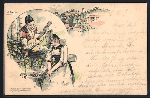Cartolina artista fritz - d'artista,