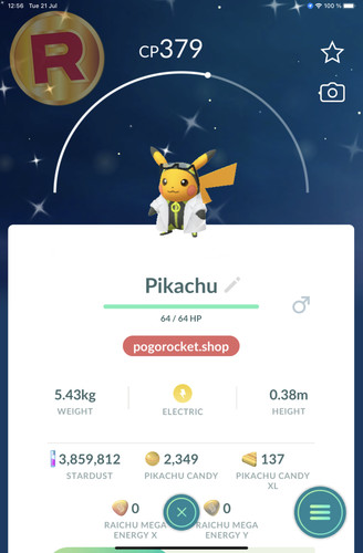 Shiny pikachu prof willow - prof,