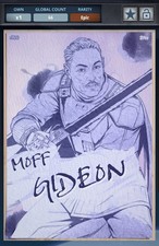 Star Wars Card Trader Acquerelli Epic Purple Moff Gideon Carta Digitale