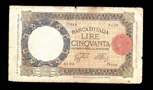 Italia 50 lire - , 1933