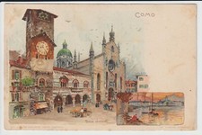 PRIMI '900 - ANTICA CARTOLINA LITOGRAFICA DI COMO - FORMATO PICCOLO