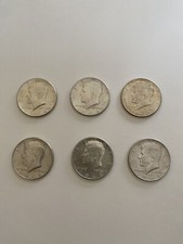 Moneta argento Half Dollar - Liberty "J.F.Kennedy" USA - 1964 ( 6 pezzi )