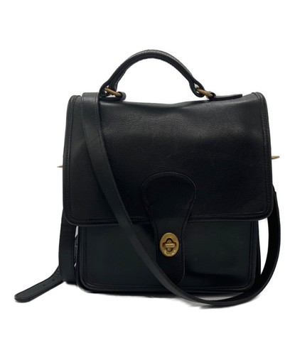 Coach black turn lock shoulder - black,