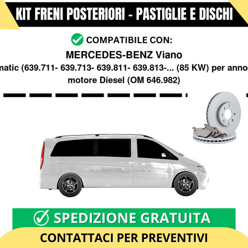 Kit freni posteriori - posteriori, per