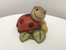 Coccinella Grande THUN con fiore e foglia fuori produzione. Raro