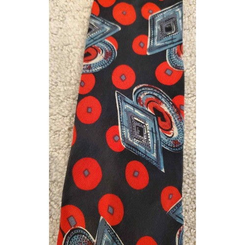 Cravatta seta nera art deco - cravatta,