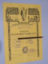 diploma FOGLIO DI CONGEDO ILLIMITATO Distretto di COSENZA LUNGRO 1970 recluta da