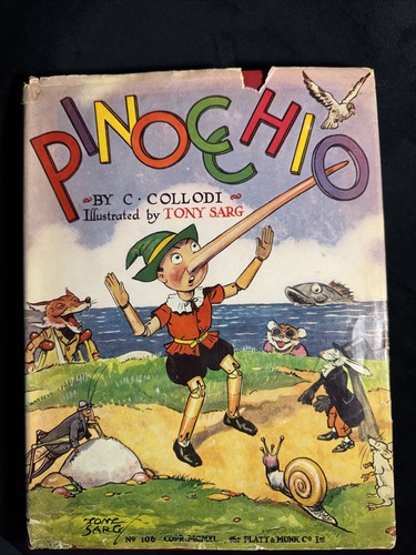 Vintage pinocchio storybook - vintage,