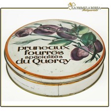 SCATOLA IN LATTA DA COLLEZIONE SCATOLINA VINTAGE ANTICA FRANCESE FOURRE'S QUERCY