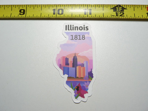 Illinois piccolo adesivo - illinois,