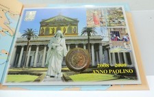 RARA MONETA 2 EURO COMMEM. VATICANO 2008 "ANNO SAN PAOLO", FDC BUSTA