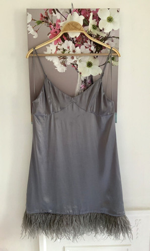 Mini abito slip zara grigio - abito,