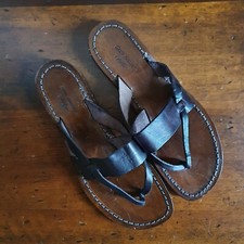 Infradito/sandali senza tacco con brillanti_donna_pelle_marrone_EU 39/US 8 