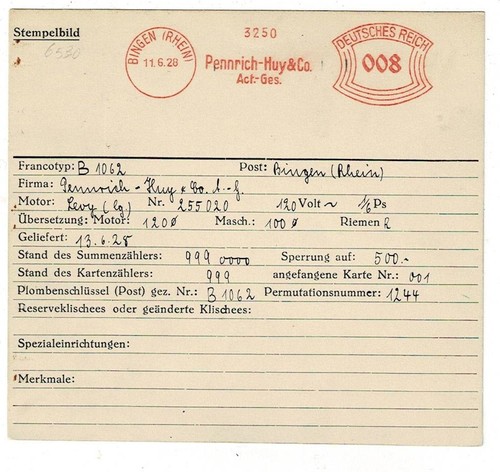 Bingen 1928 pennrich huy - 1928, pennrich-huy