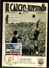 Cartolina Il calcio illustrato timbro Stadio San Siro Inter-Torino