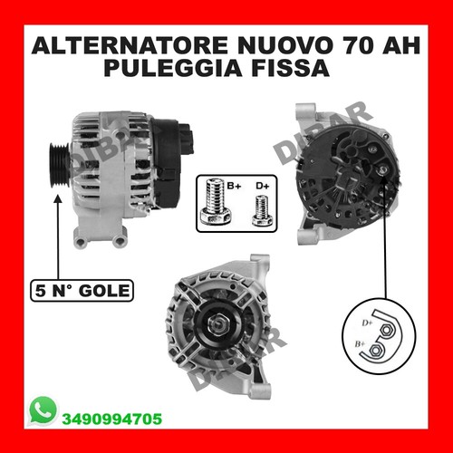 Alternatore nuovo 70ah fiat - nuovo,