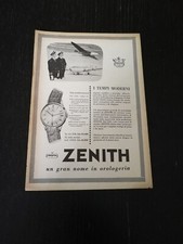 1955 ZENITH REF. 23054 ORO PILOTI AIRLINES OROLOGIO WATCH ANNI 50 PUB AD VINTAGE