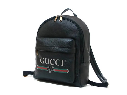 Zaino gucci pelle nera con - gucci,