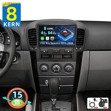 Autoradio 8 core 4+64GB Android 15 GPS Navi Carplay DSP per Kia Sorento 2004-2008