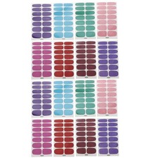  16 fogli di smalto per unghie adesivo pieno di copertura per unghie adesivo per