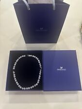 Swarovski Angelic 38cm Collana da Donna con Cristalli Placcatura Rodio - Bianca