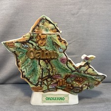 Bottiglia porcellana vintage anni 70 Okolehao Distillery Oahu Island decanter vuota larghezza 11"