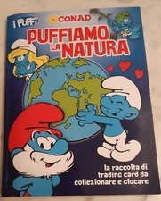 ALBUM FIGURINE " PUFFIAMO LA NATURA " - I Puffi - Conad - card - Album completo