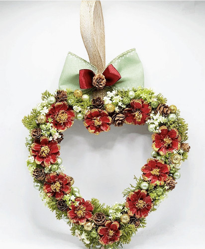 Ghirlanda fiori pigne 228 - fiori,