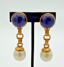 Orecchini lunghi perle vetro