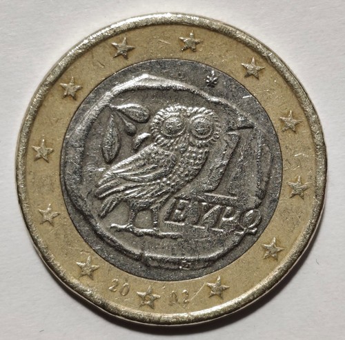 Moneta euro gufo grecia - gufo,