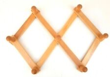 Attaccapanni Appendi Abiti  Da Parete Da Porta  legno chiaro Dorato 7 pomelli