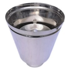 Fumaiolo da 250mm terminale veneto inox base tonda M maschio