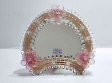 Specchio vintage in vetro di Murano antico veneziano piccolo da tavolo parete