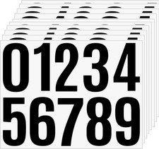 10 Fogli Adesivi Numeri 0-9, Grandi Autoadesivi Resistente Alle Intemperie, Nume