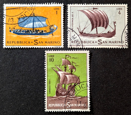 San marino 1963 vecchi - marino, velieri