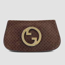 Borsa pochette Gucci vintage borsetta bionda anni 80 camoscio marrone originale