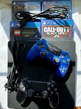 Sony Playstation 4 PS4 Slim Black,500GB,CUH-2116A,2 Controller , 4 Giochi , Cavi