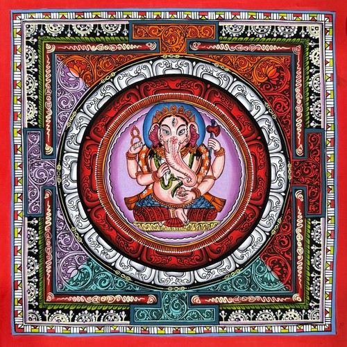 34x34cm ganesha mandala - 34x34cm,