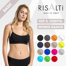 Reggiseno Senza Ferretto Spalla Stretta, Bralette Donna in Microfibra Risalti